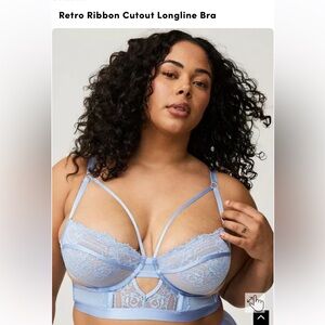 Torrid Light Blue Lace Longline Bra